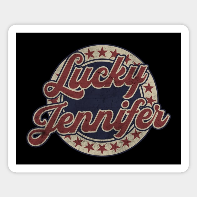 Lucky Jennifer (vintage) Magnet by NEFT PROJECT